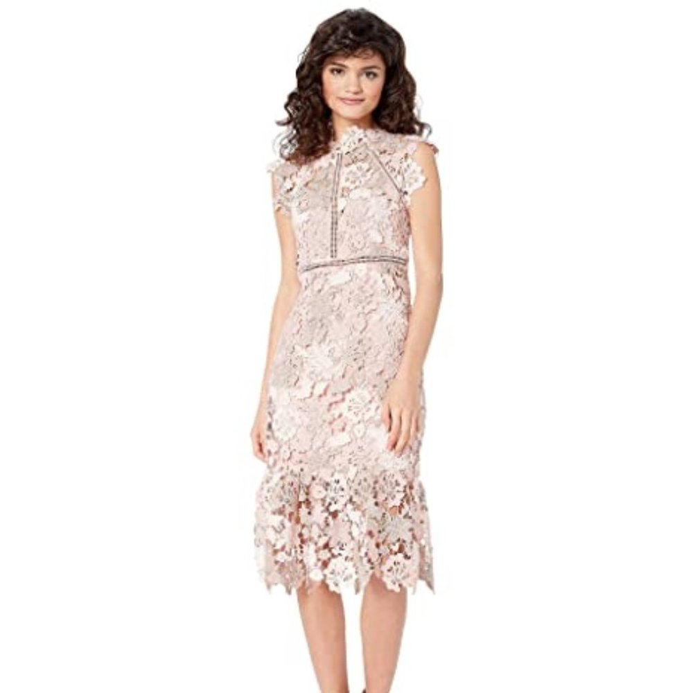 NWT - Bardot "Dani" Floral Applique Lace Sheath Dress Size 4